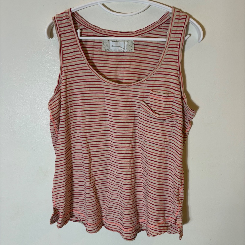 Anthropologie‎ Flynn Double Pocket Striped Tank Size Medium